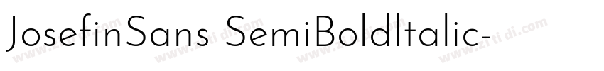 JosefinSans SemiBoldltalic字体转换